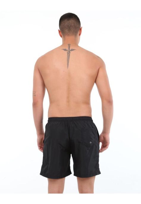 Short largo negro hombre-5