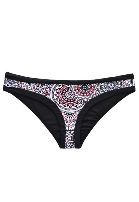 Calzón bikini clásico estampado negro-0