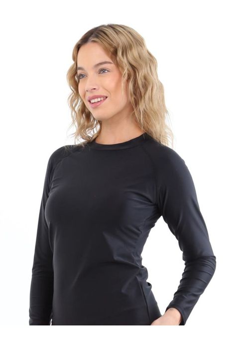 Polera mujer protección UV negro-0