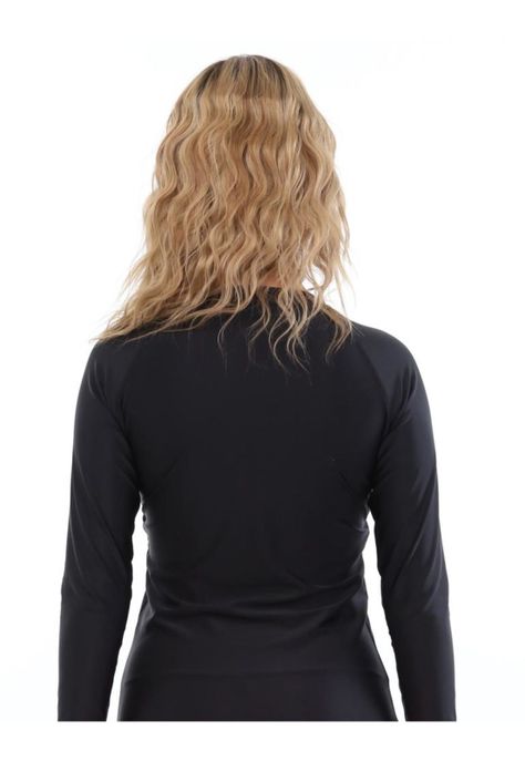 Polera mujer protección UV negro-1