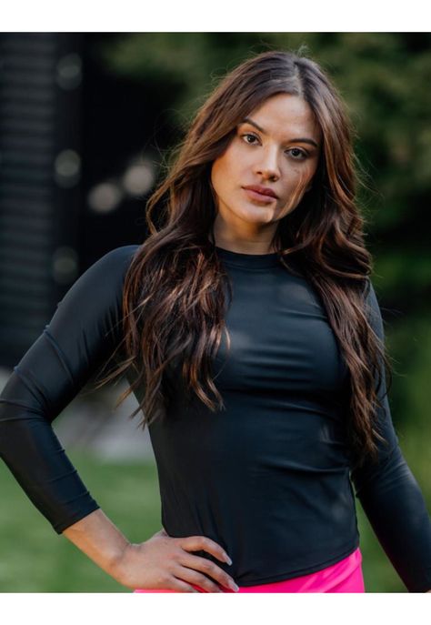 Polera mujer protección UV negro-5