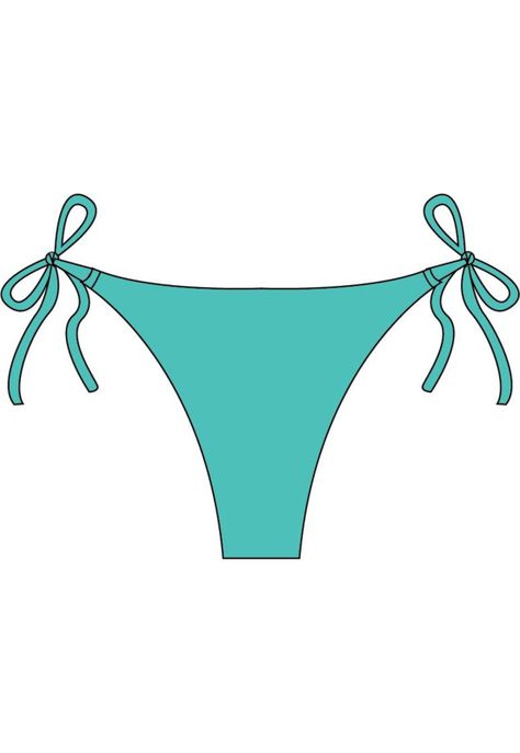 Bikini calzón colaless con amarras turqueza-0