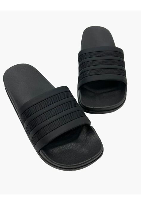 Sandalias mujer goma negras-1