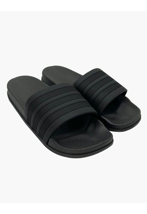Sandalias mujer goma negras-2