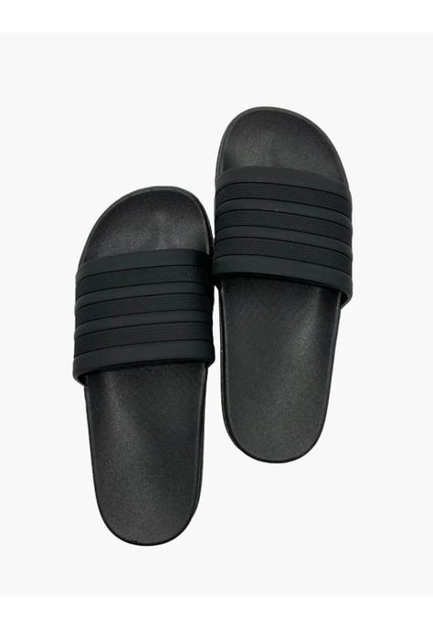 Sandalias mujer goma negras-3