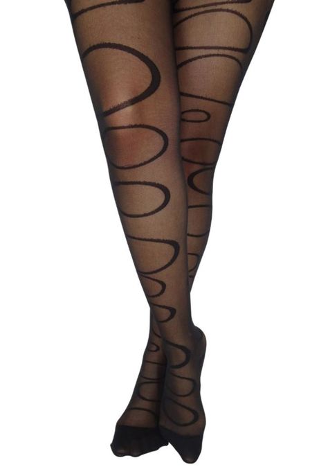 Panty diseño circulos negra-0