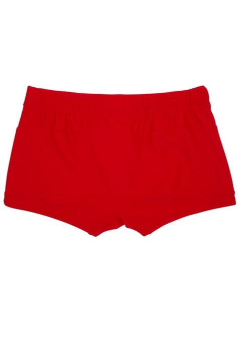 Traje de baño short bóxer para hombres rojo-4