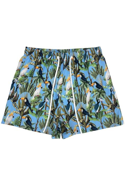 Short corto hombre estampado celeste secado rapido-0