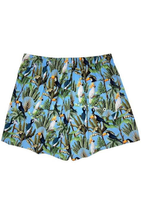 Short corto hombre estampado celeste secado rapido-1