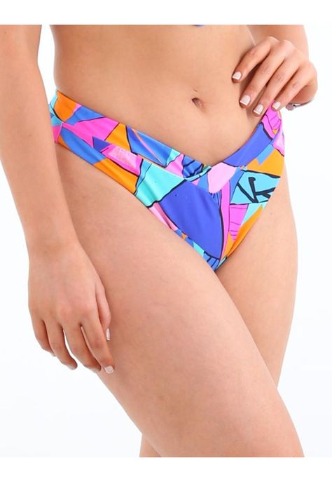 Bikini tanga en V estampado azul-2