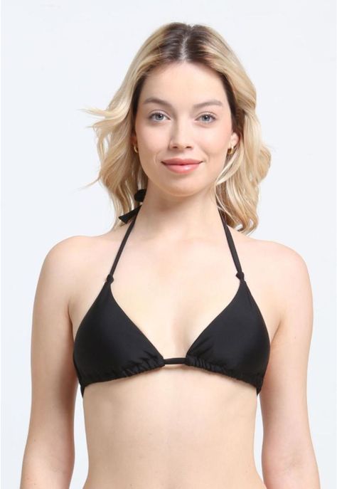 Bikini triangulo con nudos negro-0