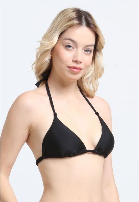 Bikini triangulo con nudos negro-2