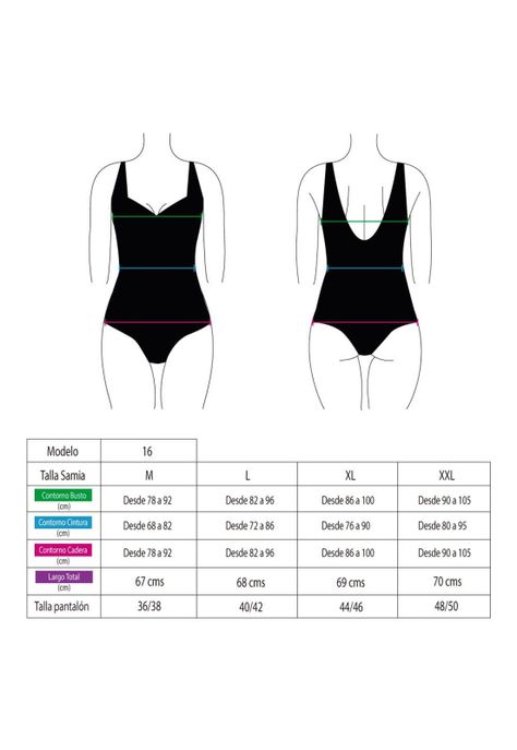Traje de baño deportivo clásico color negro-2