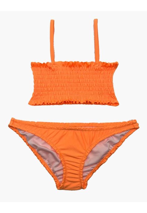 Traje de baño niña dos piezas naranja-0