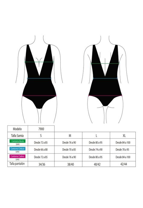 Traje de baño con textura negro-2