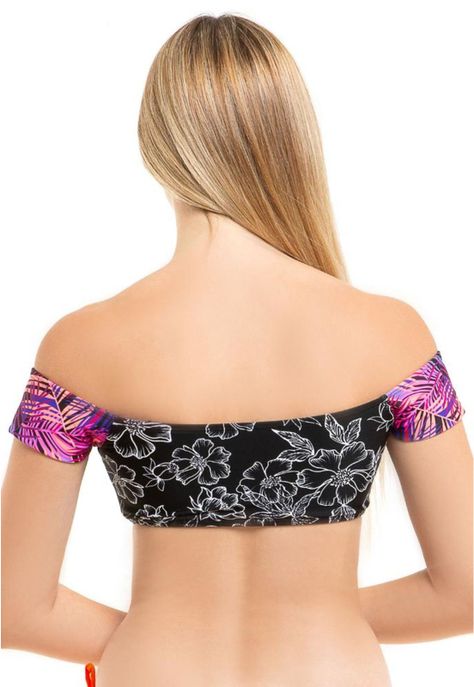 Top bikini estampado morado-1