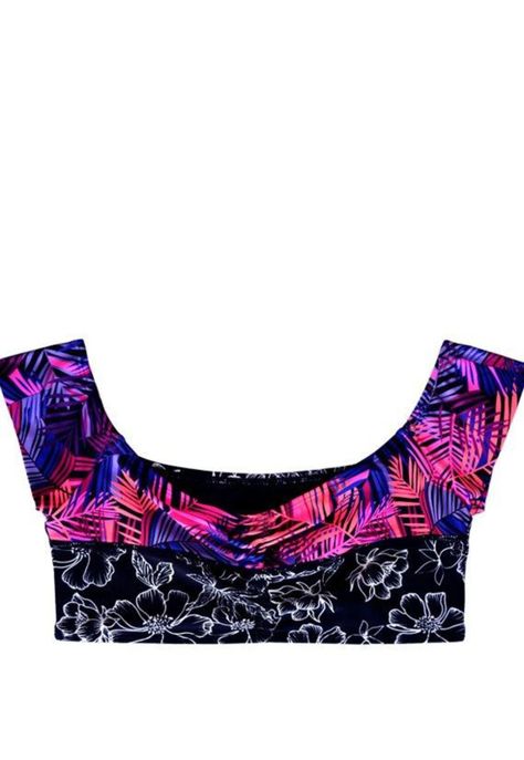Top bikini estampado morado-2