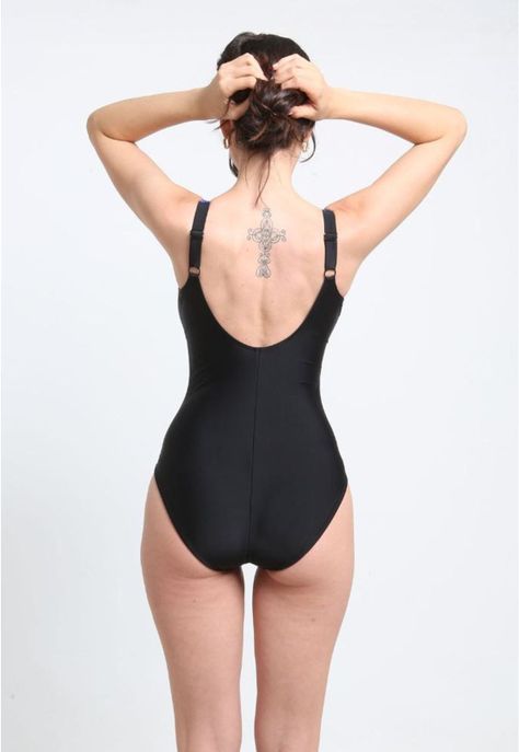 Traje De Baño Deportivo Material Resistente Diseño Costado Morado-1