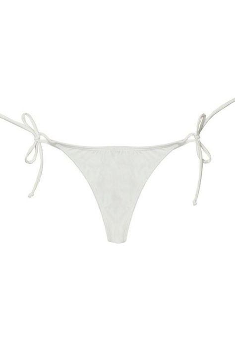 Bikini calzón colaless con amarras blanco-2