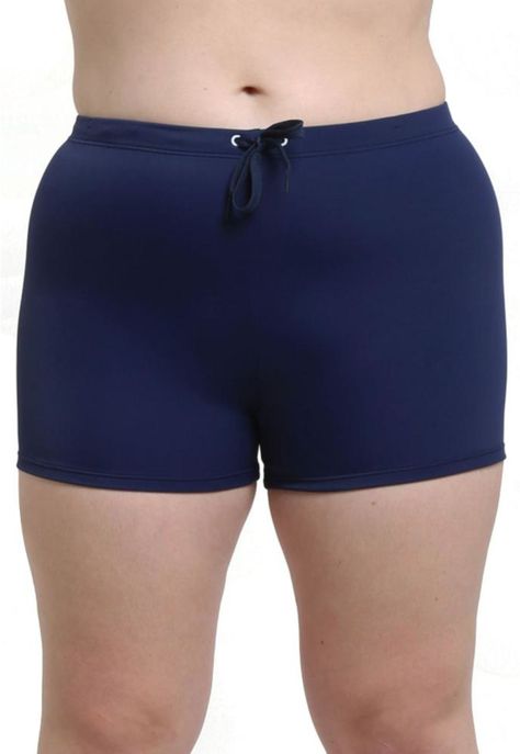 Bikini hot pants de lycra color azul-0
