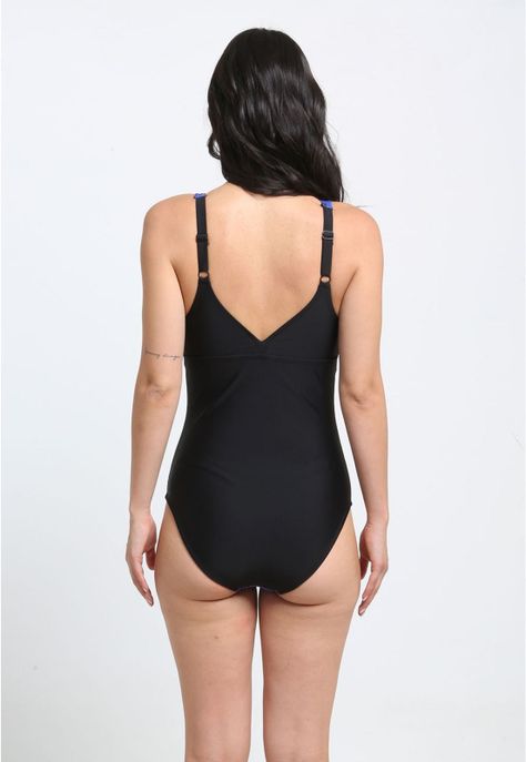 Traje de baño deportivo sin cortes estampado morado-1