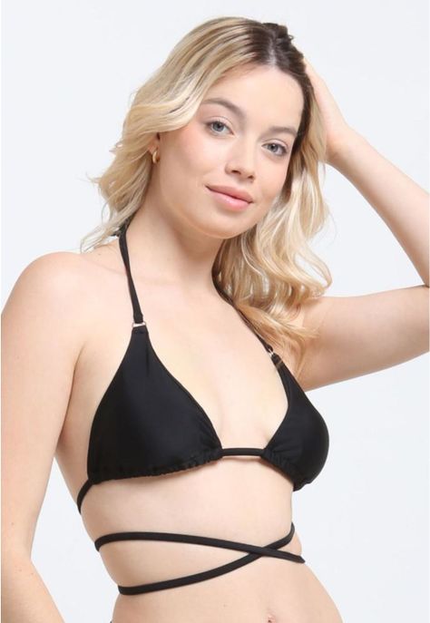 Bikini triangulo amarras negro-2