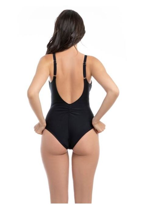 Traje de baño enterito con cheeky negro-1