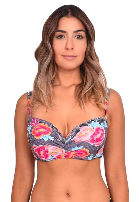 Bikini busto grande estampado gris-0