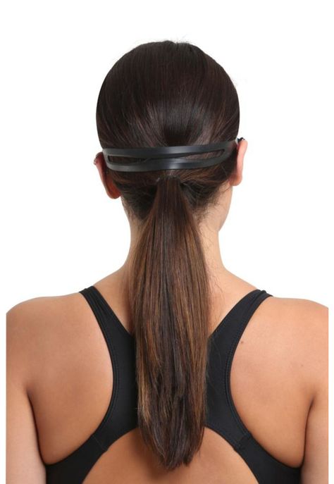 Lente para natación con correa de silicona negro-2