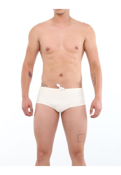 Traje de baño para hombres beige-0