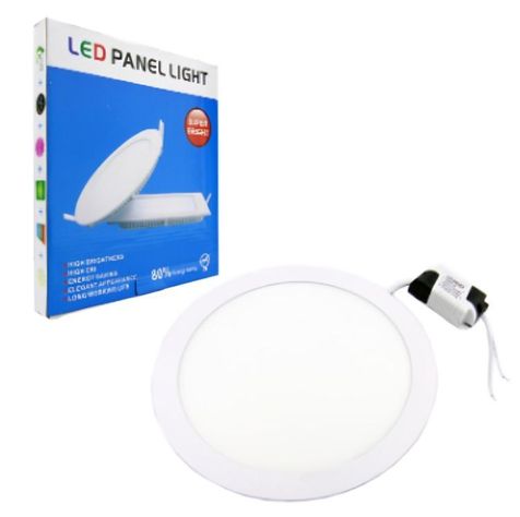 FOCO LED PANEL 18 WATT EMBUTIDO REDONDO LUZ FRIA PARA CIELO FALSO -2