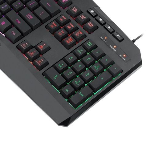 K503A-RGB-SP TECLADO GAMER ALAMBRICO MEMBRANA HARPE SP-1