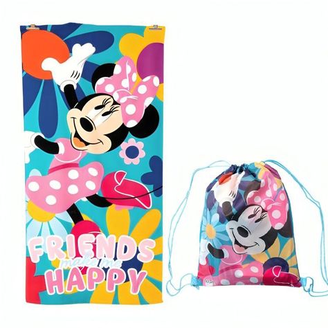 TOALLA PLAYA MF C/BOLSO 70x140 MINNIE HAPPY-0