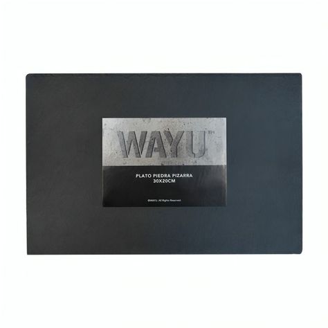 PLATO RECTANGULAR PIEDRA PIZARRA 30 CM WAYU-0