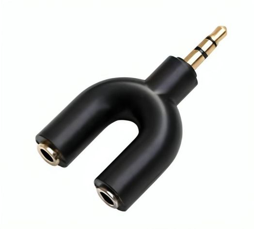 ADAPTADOR Aux 3.5MM MACHO A 2 Aux 3.5 HEMBRA-0