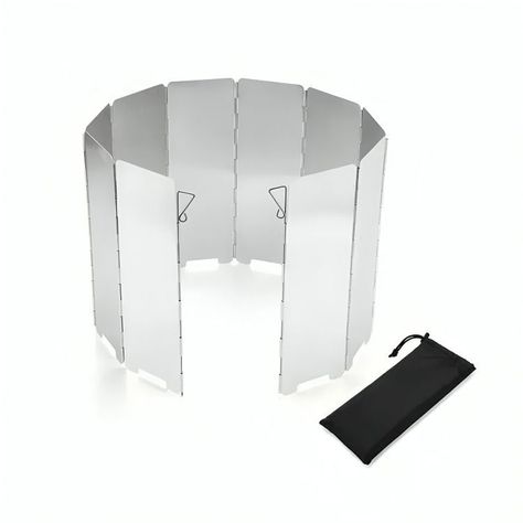 10 Placas Contra Viento Plegables Parabrisas Cocina Camping-0
