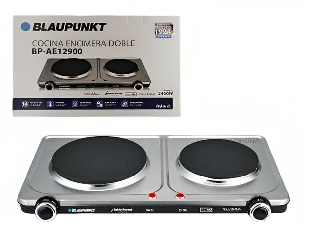 COCINILLA ELECTRICA DOBLE  ACERO INOXIDABLE-0