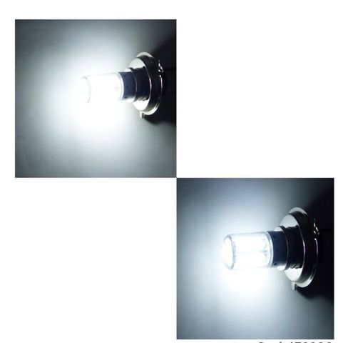 AMPOLLETA PARA MOTO H-4 NEW LUZ BLANCA 106 LED 20W 12 VOLT. ALUMINIO EN BLISTER-2