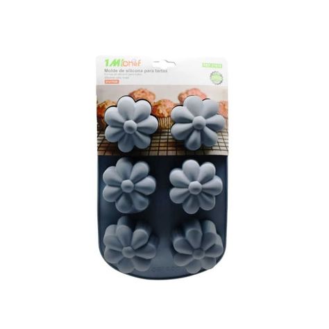 Molde Silicona De Flores 6 Cavidades-1