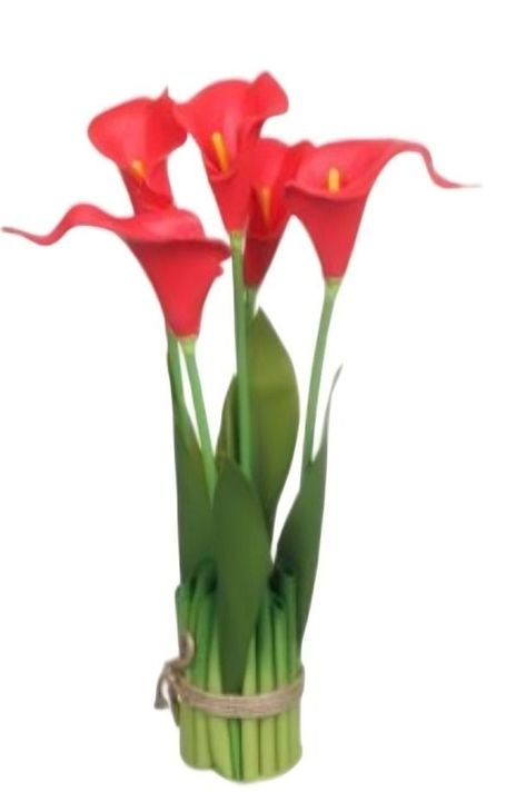 flores artificiales de calas de tallo largo 31x 6,9cm-0