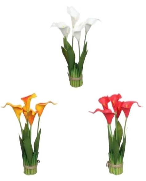 flores artificiales de calas de tallo largo 31x 6,9cm-1
