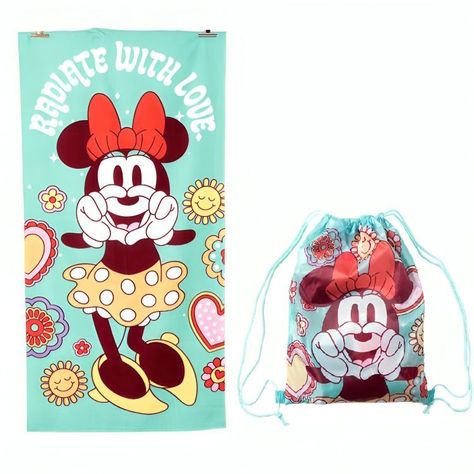 TOALLA PLAYA MF C/BOLSO 70x140 MINNIE LOVE-0