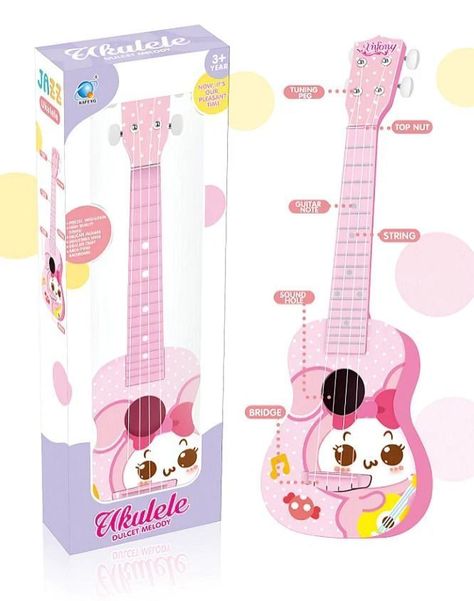 GUITARRA MUSICAL ROSADA-0
