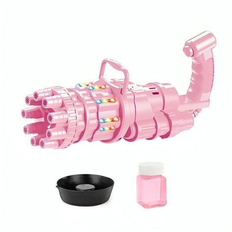 PISTOLA LANZA BURBUJAS DORADO-NEGRO-ROSADO-0