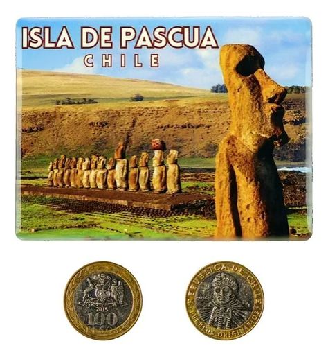 Pack 4 Imán Cerámica Isla de Pascua-1