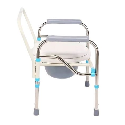 Baño Inodoro W.c Portátil Plegable Silla Ducha Color Blanco-1