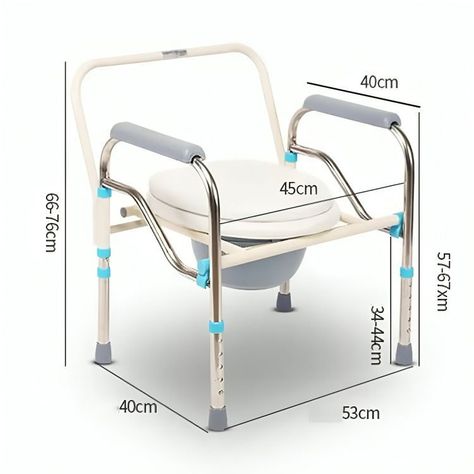 Baño Inodoro W.c Portátil Plegable Silla Ducha Color Blanco-3