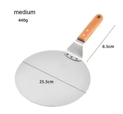 Espátula Pala Redonda Para Pizza Acero Inoxidable 25,5cm-1
