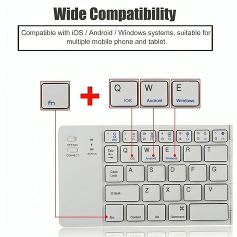 Mini Teclado Inalambrico Plegable Portatil Bluetooth-2