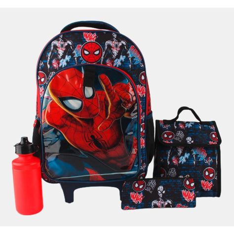 Mochila escolar set de 4 piezas (mochila + estuche  + lonchera+ termo) Disney-0